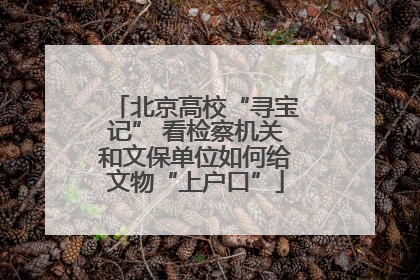 北京高校“寻宝记” 看检察机关和文保单位如何给文物“上户口”