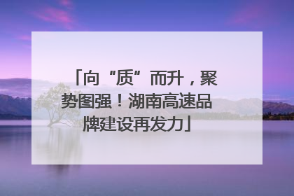 向“质”而升，聚势图强！湖南高速品牌建设再发力