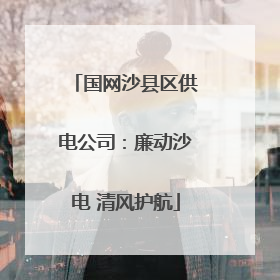 国网沙县区供电公司：廉动沙电 清风护航