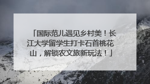 国际范儿遇见乡村美！长江大学留学生打卡石首桃花山，解锁农文旅新玩法！