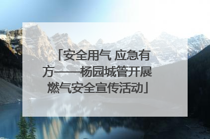 安全用气 应急有方——杨园城管开展燃气安全宣传活动