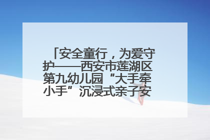 安全童行，为爱守护——西安市莲湖区第九幼儿园“大手牵小手”沉浸式亲子安全体验活动
