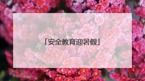 安全教育迎暑假