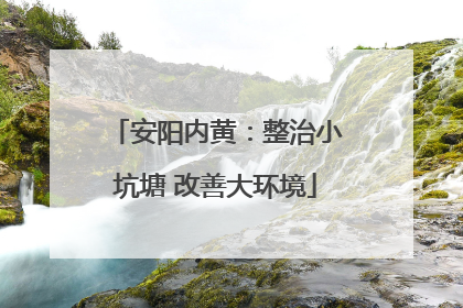 安阳内黄：整治小坑塘 改善大环境