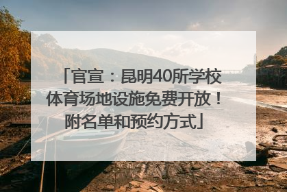 官宣：昆明40所学校体育场地设施免费开放！附名单和预约方式