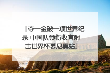 夺一金破一项世界纪录 中国队领衔收官射击世界杯慕尼黑站