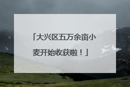 大兴区五万余亩小麦开始收获啦！
