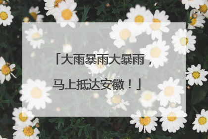 大雨暴雨大暴雨，马上抵达安徽！
