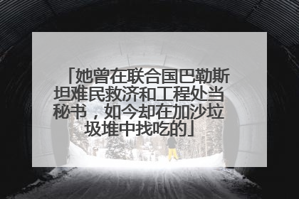 她曾在联合国巴勒斯坦难民救济和工程处当秘书，如今却在加沙垃圾堆中找吃的