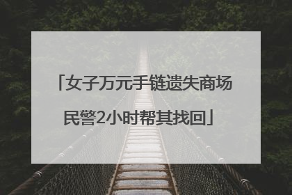 女子万元手链遗失商场 民警2小时帮其找回