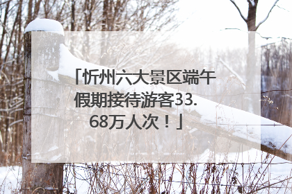忻州六大景区端午假期接待游客33.68万人次！