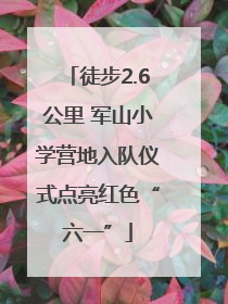 徒步2.6公里 军山小学营地入队仪式点亮红色“六一”