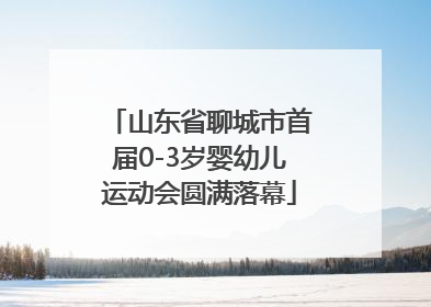 山东省聊城市首届0-3岁婴幼儿运动会圆满落幕
