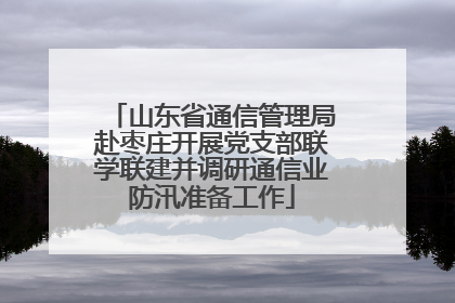 山东省通信管理局赴枣庄开展党支部联学联建并调研通信业防汛准备工作
