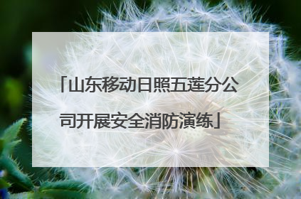 山东移动日照五莲分公司开展安全消防演练