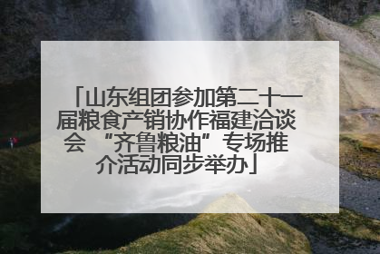 山东组团参加第二十一届粮食产销协作福建洽谈会 “齐鲁粮油”专场推介活动同步举办