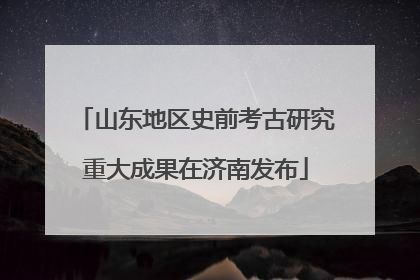 山东地区史前考古研究重大成果在济南发布
