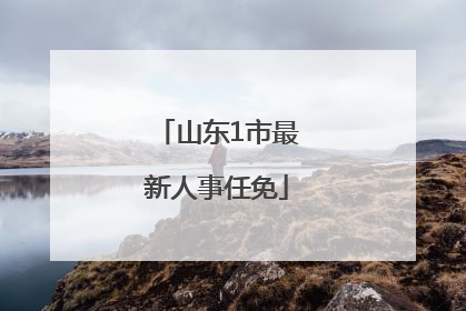 山东1市最新人事任免