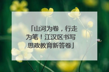 山河为卷，行走为笔！江汉区书写思政教育新答卷