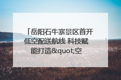 岳阳石牛寨景区首开低空配送航线 科技赋能打造"空中便利店"