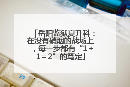 岳阳监狱夏升科：在没有硝烟的战场上，每一步都有“1＋1＝2”的笃定