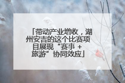 带动产业增收，湖州安吉的这个比赛项目展现“赛事 + 旅游”协同效应
