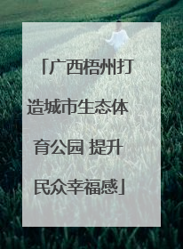 广西梧州打造城市生态体育公园 提升民众幸福感