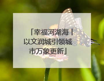 幸福河湖海丨以文润城引领城市万象更新