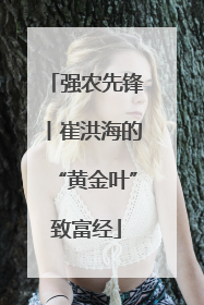 强农先锋丨崔洪海的“黄金叶”致富经