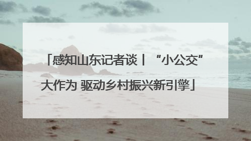 感知山东记者谈丨“小公交”大作为 驱动乡村振兴新引擎