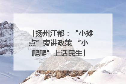 扬州江都：“小摊点”旁讲政策 “小爬爬”上话民生