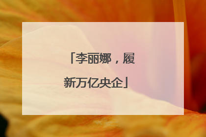 李丽娜，履新万亿央企
