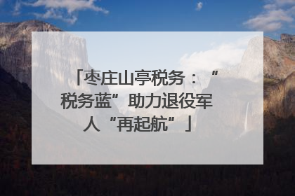 枣庄山亭税务：“税务蓝”助力退役军人“再起航”