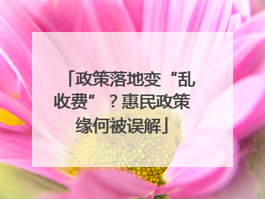 政策落地变“乱收费”？惠民政策缘何被误解