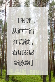 时评：从沪宁沿江高铁，看见发展新脉络