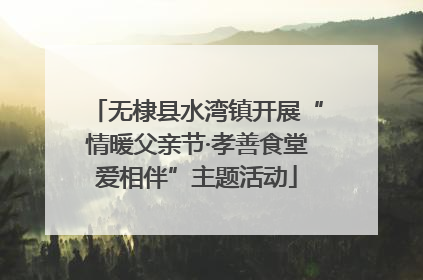 无棣县水湾镇开展“情暖父亲节·孝善食堂爱相伴”主题活动