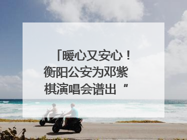暖心又安心！衡阳公安为邓紫棋演唱会谱出“平安曲”