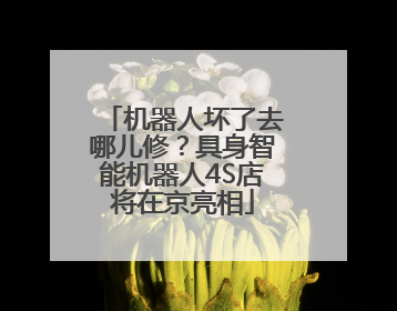 机器人坏了去哪儿修？具身智能机器人4S店将在京亮相