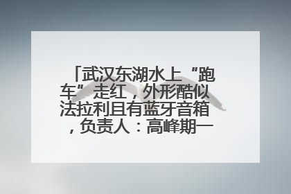 武汉东湖水上“跑车”走红，外形酷似法拉利且有蓝牙音箱，负责人：高峰期一两百人排队