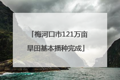 梅河口市121万亩旱田基本播种完成