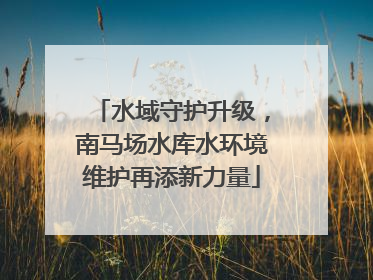 水域守护升级，南马场水库水环境维护再添新力量