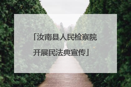 汝南县人民检察院开展民法典宣传