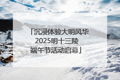 沉浸体验大明风华 2025明十三陵端午节活动启幕