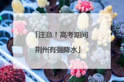 注意！高考期间荆州有强降水