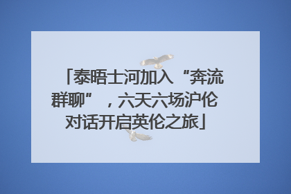 泰晤士河加入“奔流群聊”，六天六场沪伦对话开启英伦之旅