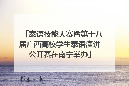泰语技能大赛暨第十八届广西高校学生泰语演讲公开赛在南宁举办