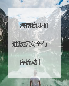 海南稳步推进数据安全有序流动