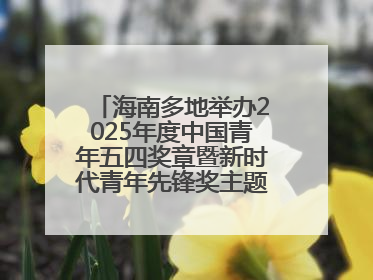 海南多地举办2025年度中国青年五四奖章暨新时代青年先锋奖主题宣讲活动