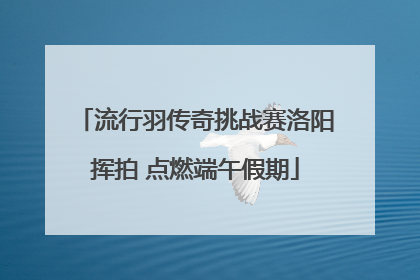 流行羽传奇挑战赛洛阳挥拍 点燃端午假期