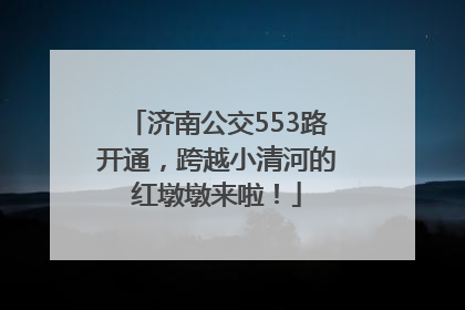 济南公交553路开通，跨越小清河的红墩墩来啦！